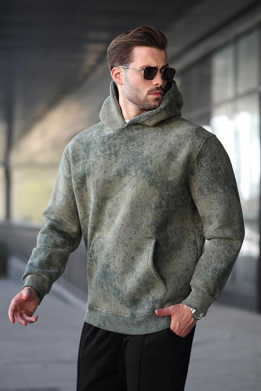 MDX Hooded Men's Sweatshirt with Khaki Pattern E7167 - Santa Barbara