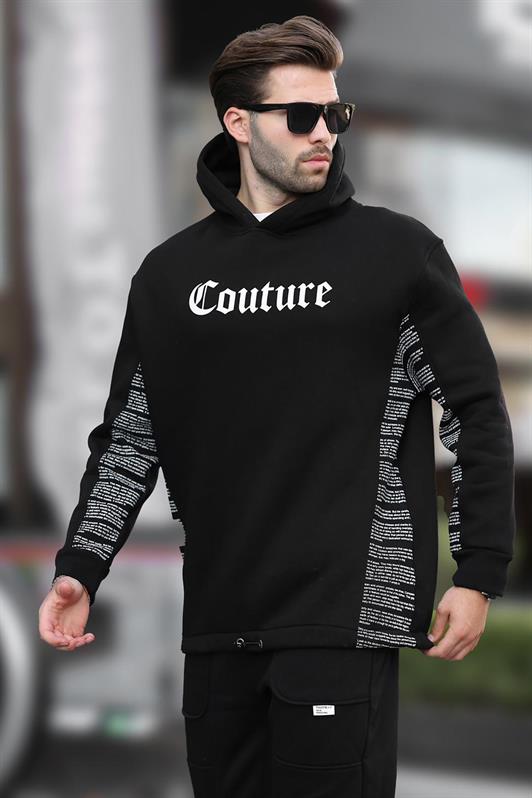 MDX Black Hooded Printed Men's Sweatshirt 7090 - Zaporizhzhia