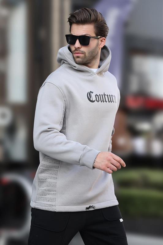 MDX Printed Men's Hooded Sweatshirt in Gray 7090 - Pulheim