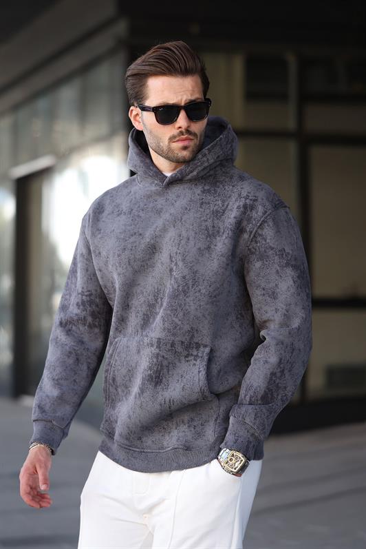 MDX Men's Hooded Sweatshirt with Smoke Pattern E7167 - Bergisch Gladbach