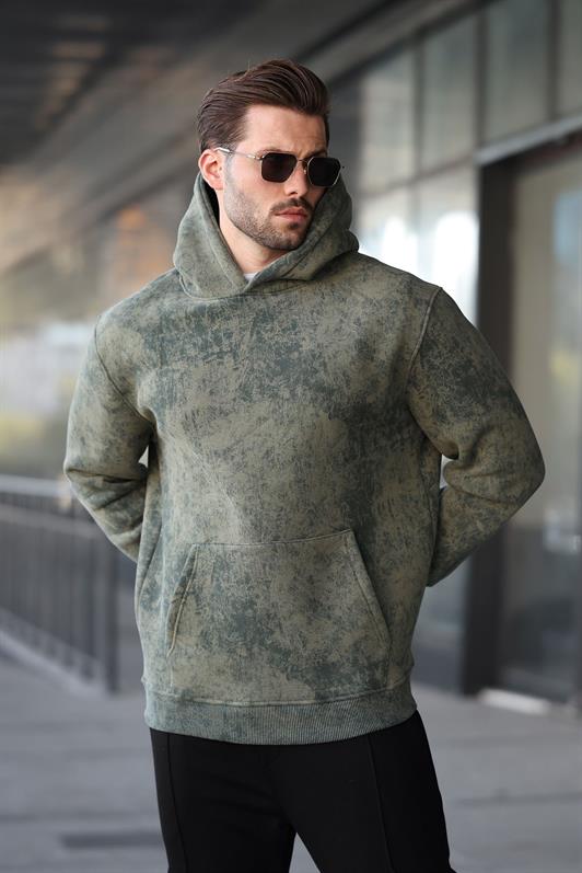 MDX Hooded Men's Sweatshirt with Khaki Pattern E7167 - Santa Barbara