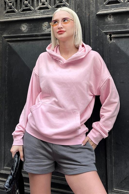 MDX Pink Oversized Pocket Sweatshirt MG2207 - Ciudad Río Bravo