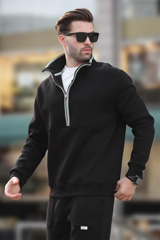 MDX Black High Neck Half Zip Sweatshirt 7079 - Orlando