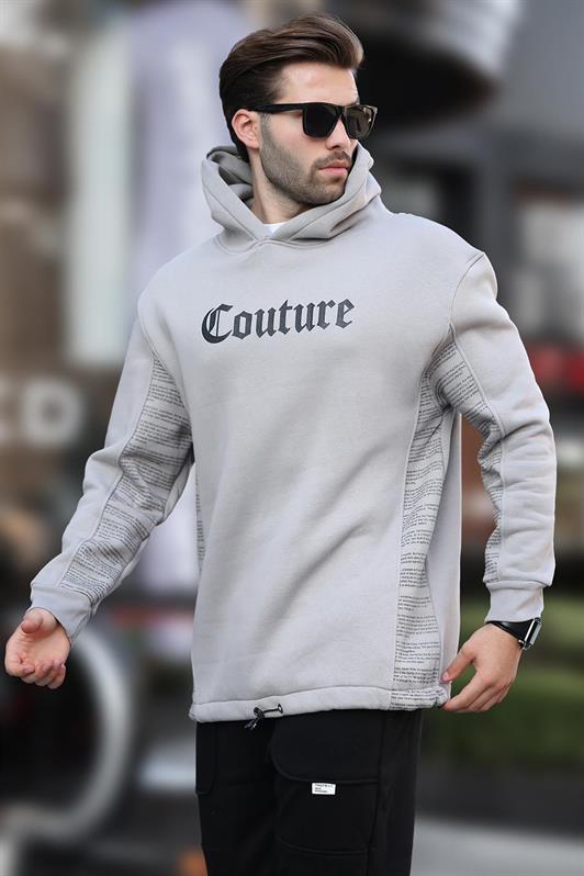 MDX Printed Men's Hooded Sweatshirt in Gray 7090 - Pulheim
