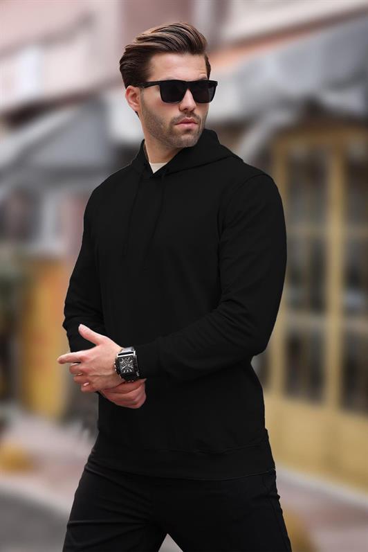 MDX Siyah Kapüşonlu Erkek Sweatshirt 7069 - Brescia