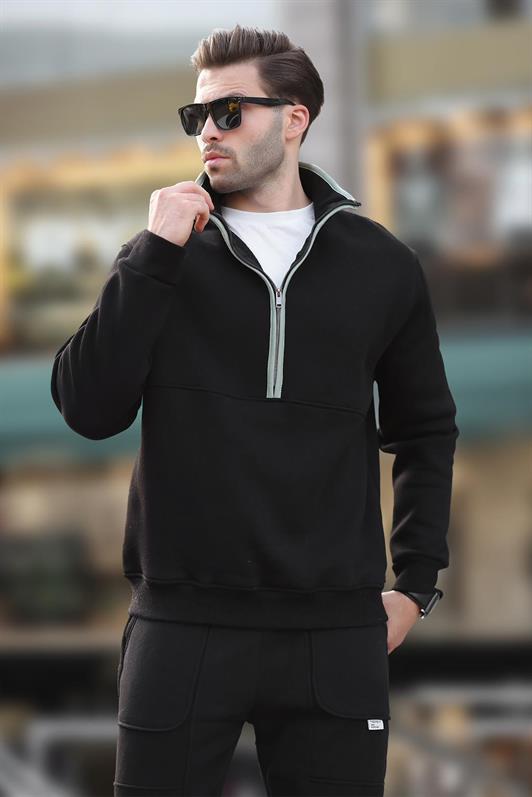 MDX Black High Neck Half Zip Sweatshirt 7079 - Orlando