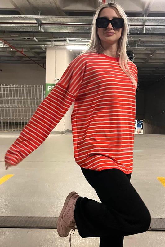 MDX Kırmızı Çizgili Sweatshirt MG2572 - Lake Havasu City