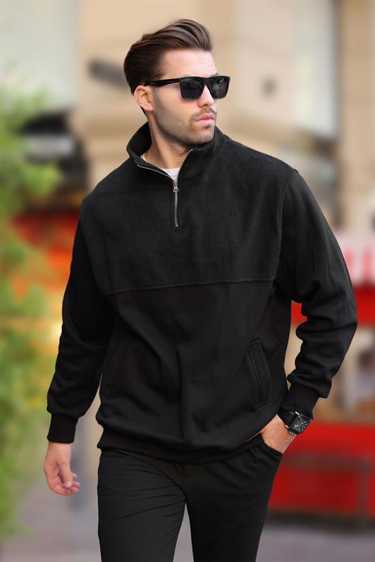 MDX Black Stand Collar Half Zip Polar Sweatshirt 7096 - Texas City