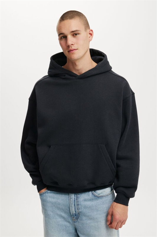 MDX Siyah Kapüşonlu Kanguru Cep Erkek Sweatshirt E7169 - Union City