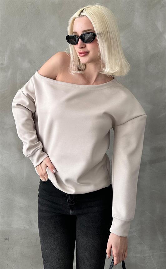 MDX Stone Boat Neck Basic Sweatshirt MG2228 - South San Francisco