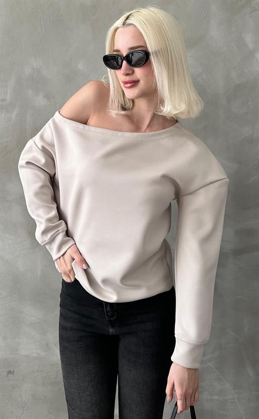MDX Stone Boat Neck Basic Sweatshirt MG2228 - Acatlán de Pérez Figueroa