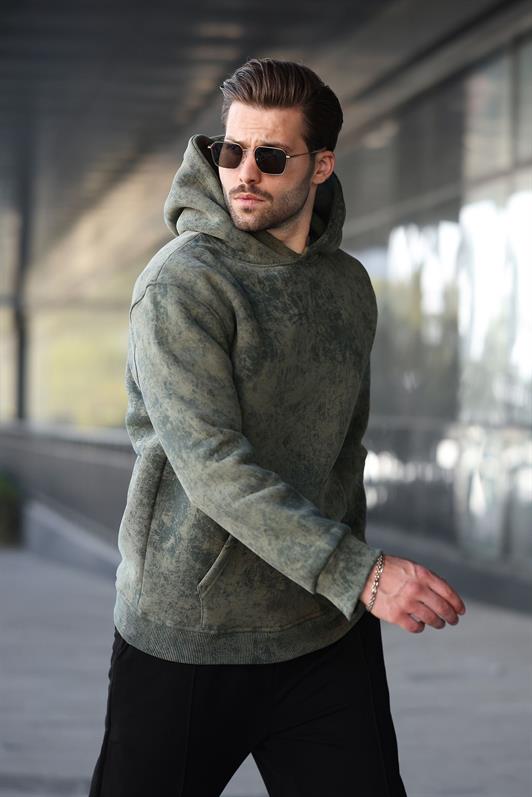MDX Hooded Men's Sweatshirt with Khaki Pattern E7167 - Santa Barbara