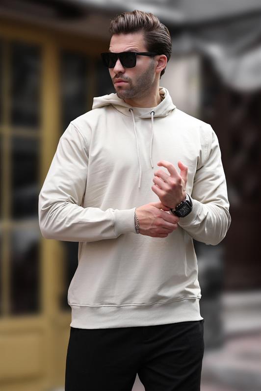 MDX Beige Hooded Men's Sweatshirt 7069 - Ensenada