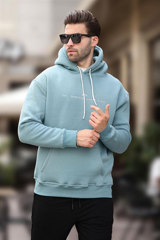 MDX Blue Hooded Embroidered Detail Pocketed Men's Sweatshirt 7066 - Baltimore