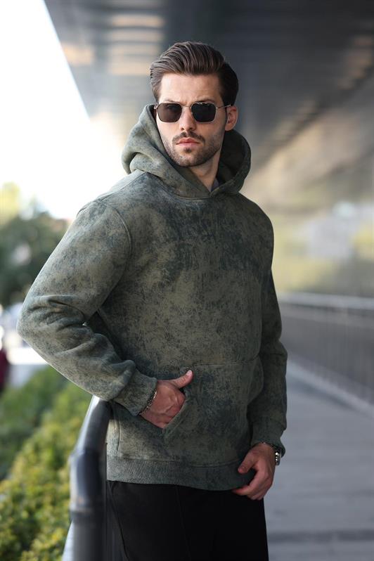 MDX Hooded Men's Sweatshirt with Khaki Pattern E7167 - Santa Barbara