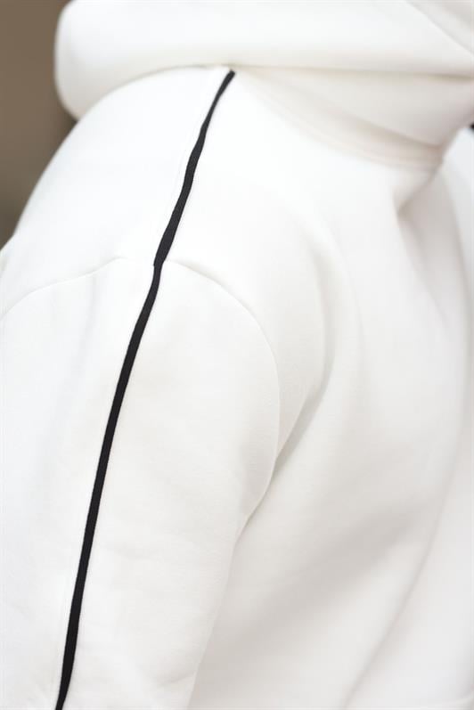 MDX Ecru Hooded Kangaroo Pocket Men's Sweatshirt E7163 - Borehamwood