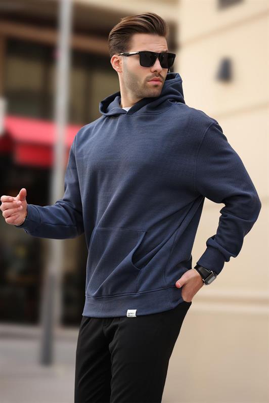MDX Navy Hooded Sweatshirt with Pocket Detail 7095 - Timberwood Park