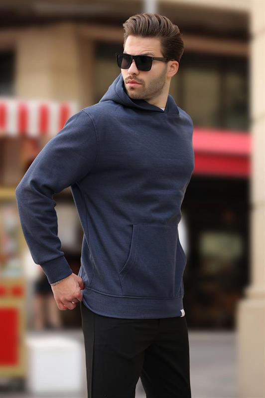 MDX Navy Hooded Sweatshirt with Pocket Detail 7095 - Timberwood Park