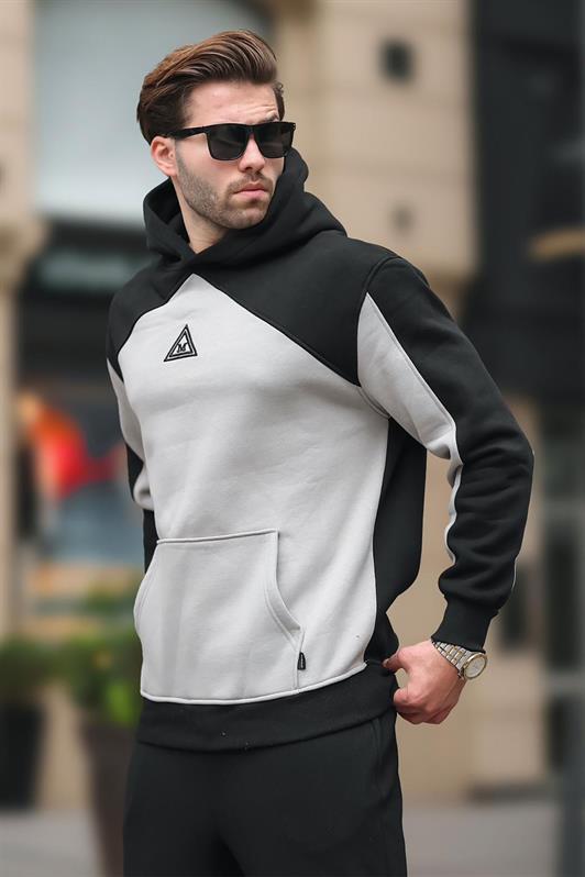 MDX Black Hooded Sweatshirt with Pocket Detail and Embroidery E7085 - Molina de Segura