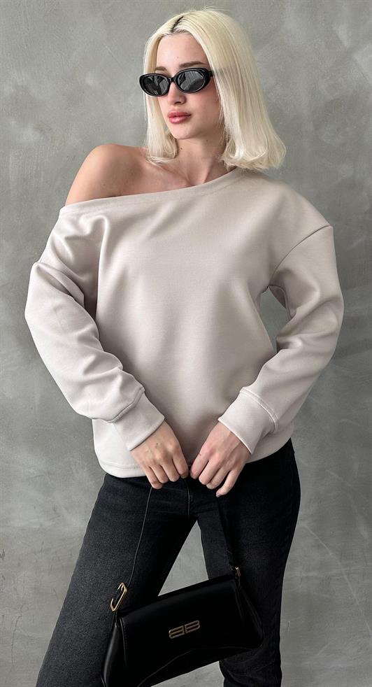 MDX Stone Boat Neck Basic Sweatshirt MG2228 - South San Francisco