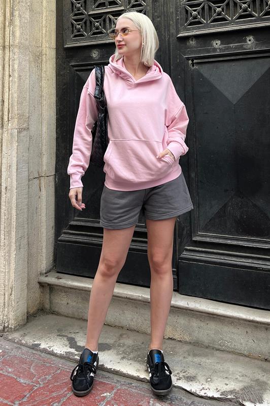 MDX Pink Oversized Pocket Sweatshirt MG2207 - Ciudad Río Bravo