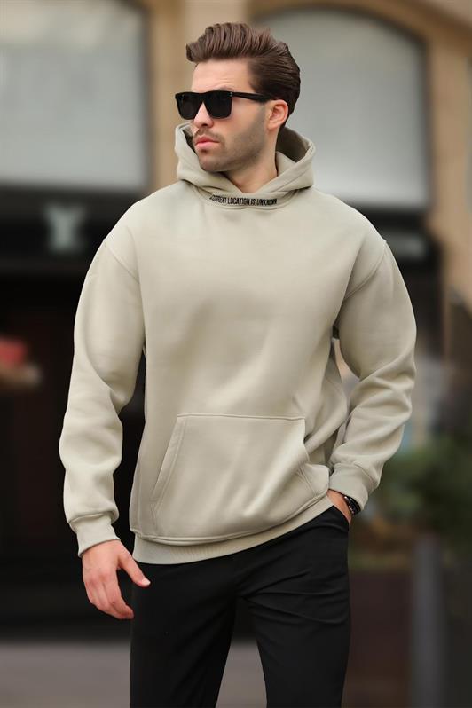 MDX Unripe Green Hooded Sweatshirt with Embroidery Detail 7099 - Aranjuez