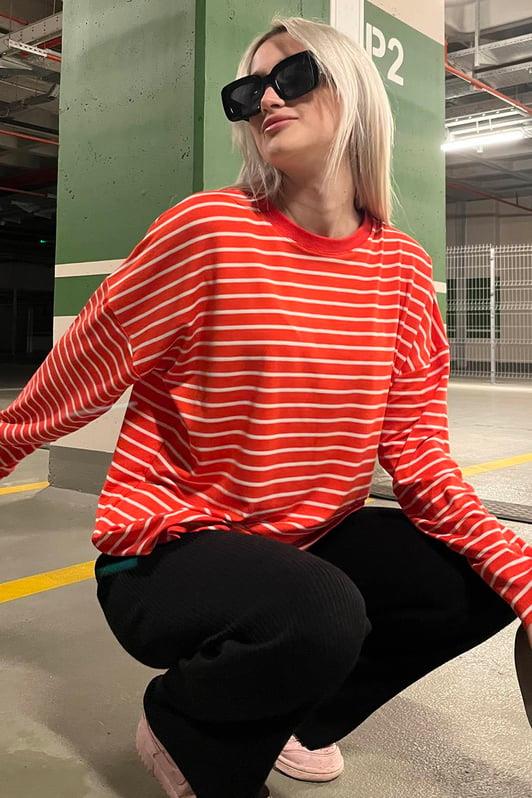 MDX Kırmızı Çizgili Sweatshirt MG2572 - Lake Havasu City
