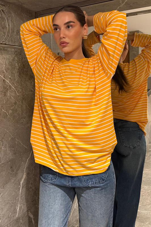 MDX Turuncu Çizgili Sweatshirt MG2572 - Wichita