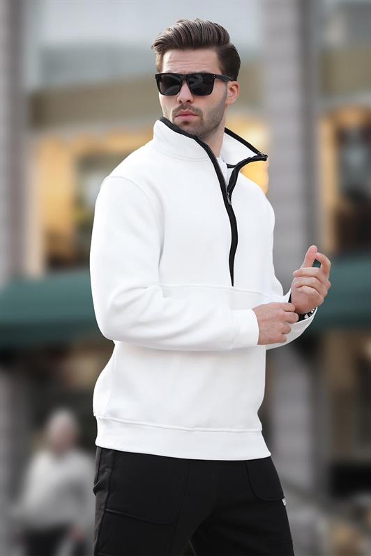 MDX Ecru Turtleneck Half-Zip Sweatshirt 7079 - Eisenach