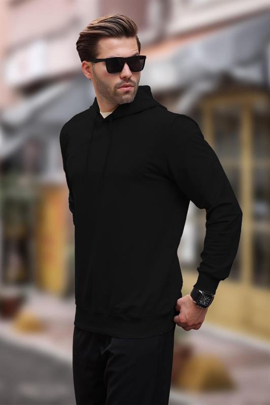 MDX Siyah Kapüşonlu Erkek Sweatshirt 7069 - Brescia