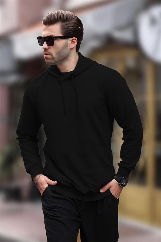 MDX Siyah Kapüşonlu Erkek Sweatshirt 7069 - Brescia