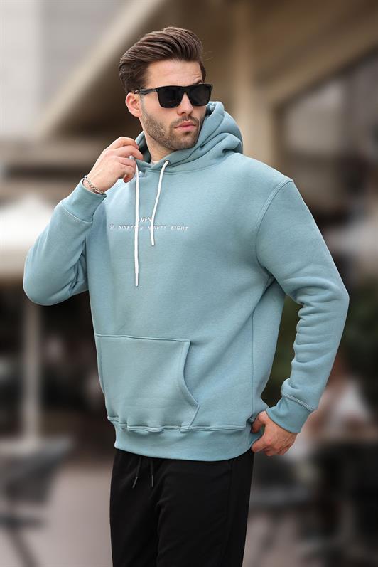 MDX Blue Hooded Embroidered Detail Pocketed Men's Sweatshirt 7066 - Baltimore