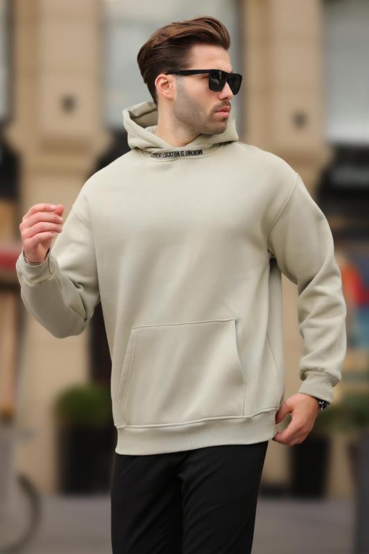 MDX Unripe Green Hooded Sweatshirt with Embroidery Detail 7099 - Aranjuez