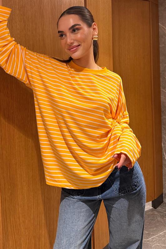 MDX Turuncu Çizgili Sweatshirt MG2572 - Wichita