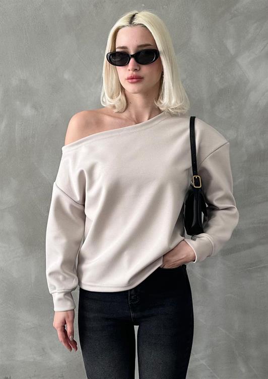 MDX Stone Boat Neck Basic Sweatshirt MG2228 - South San Francisco