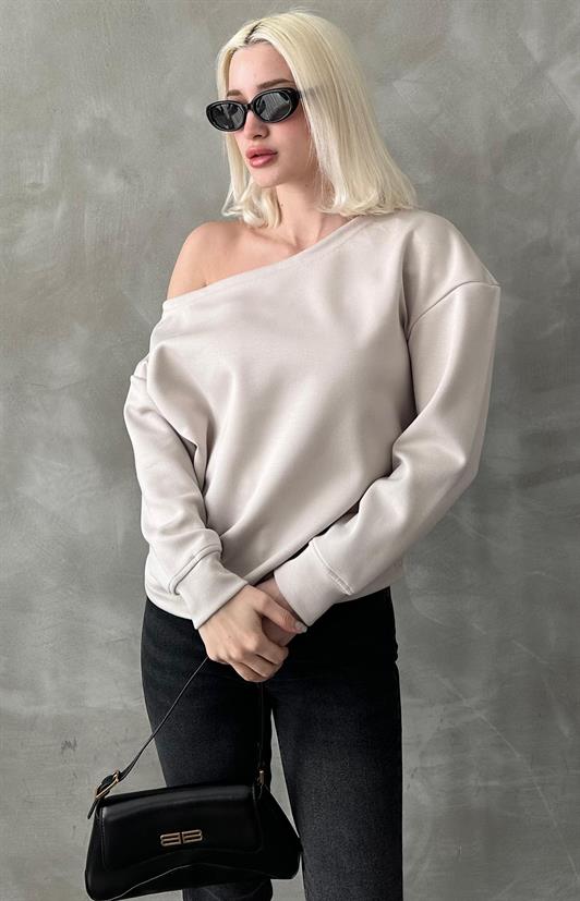 MDX Stone Boat Neck Basic Sweatshirt MG2228 - Acatlán de Pérez Figueroa
