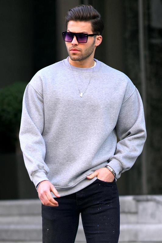 MDX Grimelanj Bicycle Collar Oversize Basic Men's Sweatshirt with Shawl 6048 - Sankt Pölten