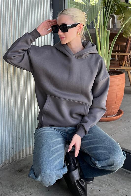 MDX Fume Hooded Oversized Sweatshirt with Shawl Collar and Pockets MG2206 - Aschaffenburg