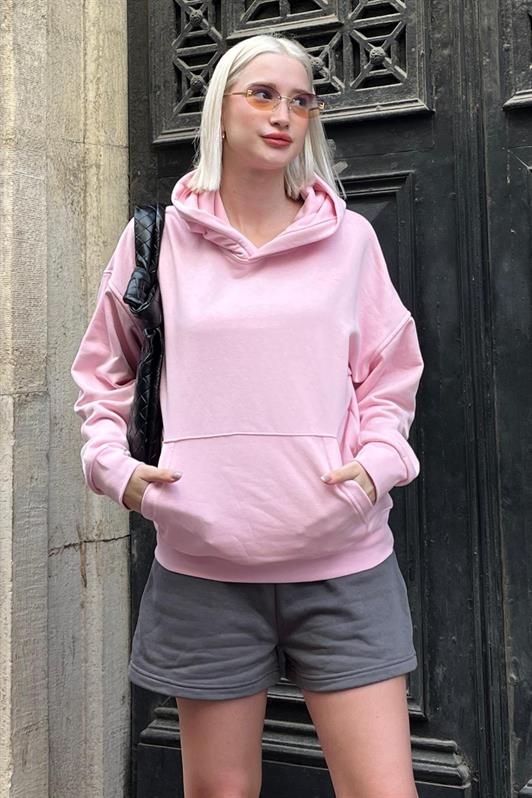 MDX Pink Oversized Pocket Sweatshirt MG2207 - Ciudad Río Bravo