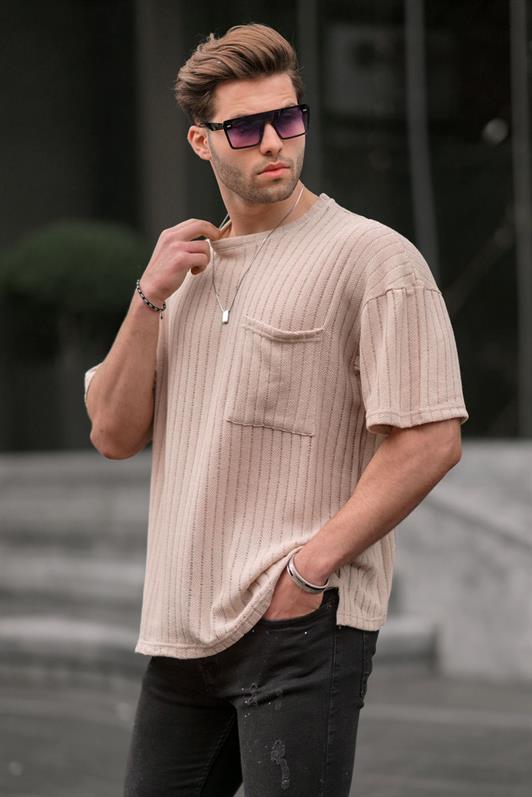MDX Beige Oversize Men's T-shirt 6180 - Norderstedt