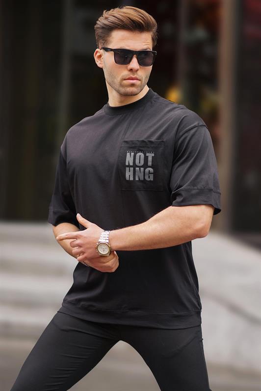 MDX Black Pocket Detailed Oversized T-shirt 7008 - Lake Oswego