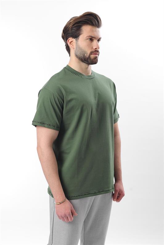MDX Haki Embroidered Detail Men's T-shirt E7112 - Kherson
