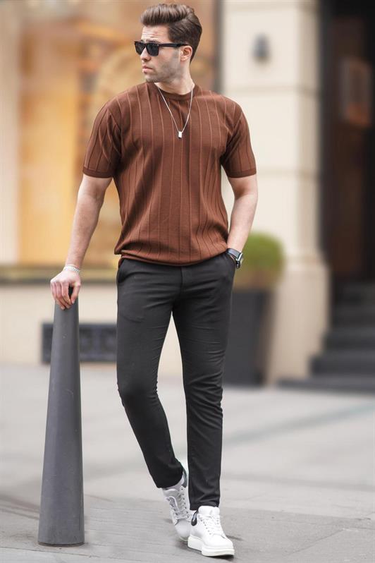 تيشيرت رجالي بني من MDX Madmext 5684 - ساندي سبرينغز