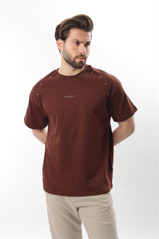MDX Men's T-shirt with Painful Coffee Printed Embroidery Detail E7108 - San Felipe del Progreso