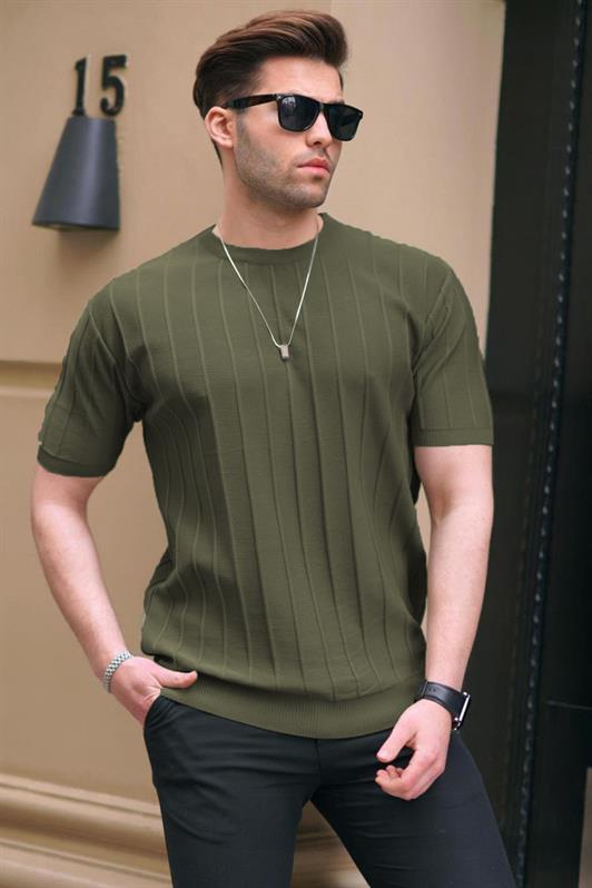 MDX Madmext Men's Khaki T-shirt 5684 - Châtelet