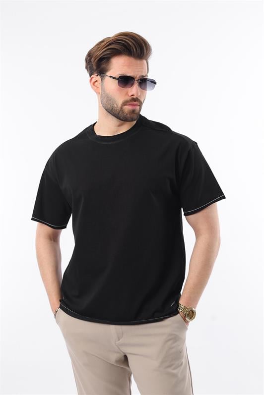 MDX Madmext Black Bicycle Collar Basic Men's T-Shirt E7105 - Manukau City
