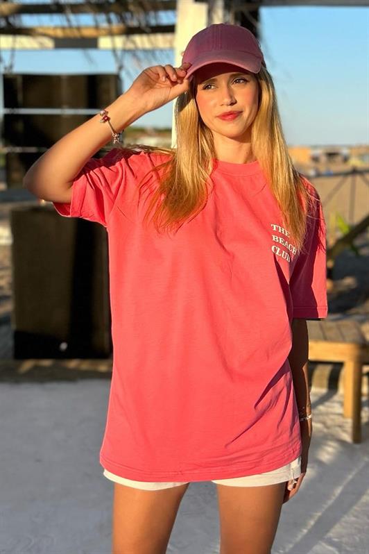 MDX Pink Printed Oversized Round Neck Women's T-Shirt MG1472 - Santa Cruz Xoxocotlán