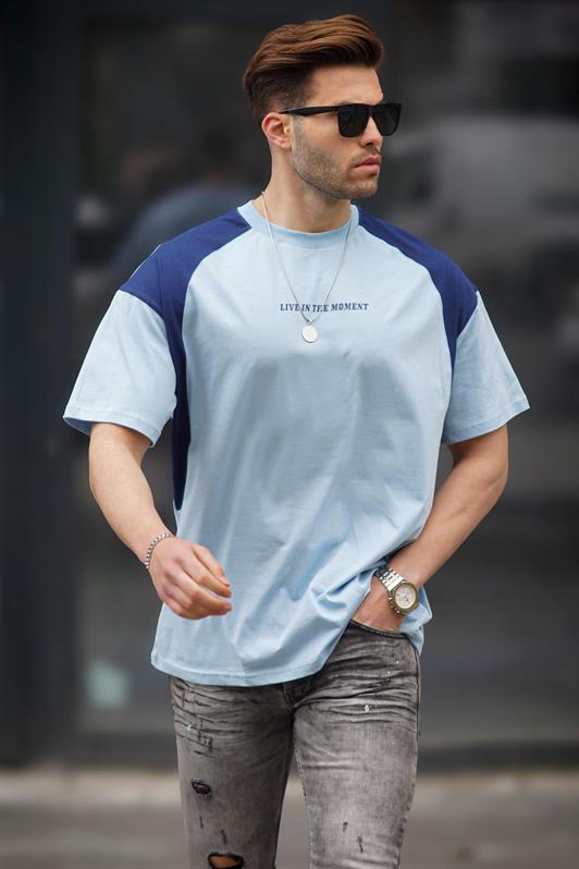 MDX Baby Blue Bicycle Collar Oversized T-shirt 7002 - Osnabrück