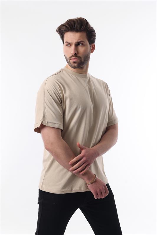 MDX Men's Mink Oversize T-shirt with Stripe Detail 7023 - Chicopee