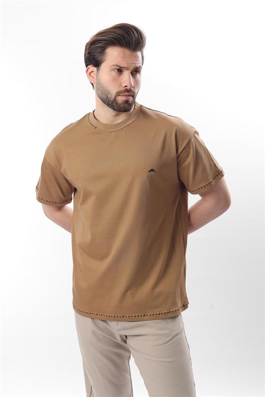 MDX Cappuccino Embroidered Detail Men's T-shirt E7112 - Kidderminster